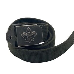 Boy Scouts of America Belt Buckle‎ & Web Belt Set Eagle Scout Emblem Vintage 42'